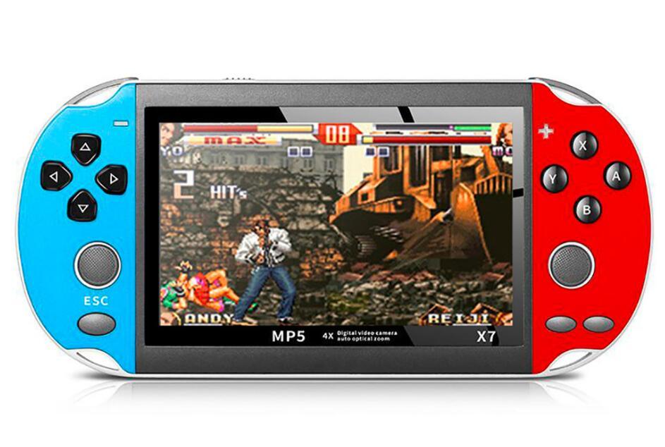 Mini Game Portátil Arcade Mp5 Double Rocker Jogos Clássicos - Vermelho (MGARMP