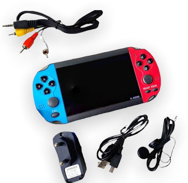 Mini Game Portátil Arcade Mp5 Double Rocker Jogos Clássicos - Vermelho (MGARMP